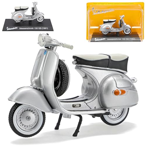 alles-meine.de GmbH Vespa Messerschmitt 150 GS Silber 1961 mit Sockel 1/18 Modell Motorrad von alles-meine.de GmbH