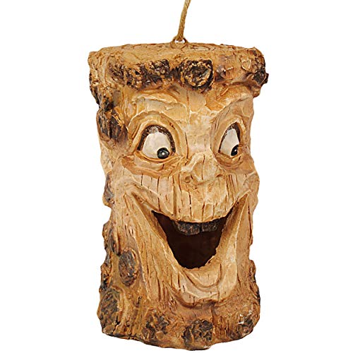 alles-meine.de GmbH Vogelhaus/Dekofigur - lachender Baum - 21 cm - aus Kunstharz/Polyresin - Nistkasten Vogelhäuschen Vogelnistkasten - für Garten & Balkon - Bunte Farben/H.. von alles-meine.de GmbH