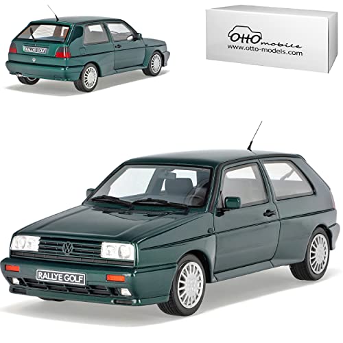 alles-meine.de GmbH Volkwagen Golf 2 Rallye Grün 1987 1983-1992 Nr 892 1/18 Otto Modell Auto mit individiuellem Wunschkennzeichen von alles-meine.de GmbH