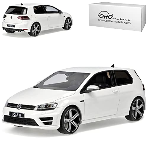 alles-meine.de GmbH Volkwagen Golf VII R 3 Türer Weiss 2012-2019 Nr 883 1/18 Otto Modell Auto mit individiuellem Wunschkennzeichen von alles-meine.de GmbH