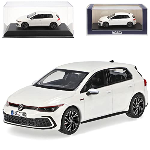 Volkwagen Golf VIII G*T*I 5 Türer Weiss 8. Generation Ab 2019 1/43 Norev Modell Auto mit individiuellem Wunschkennzeichen von alles-meine.de GmbH