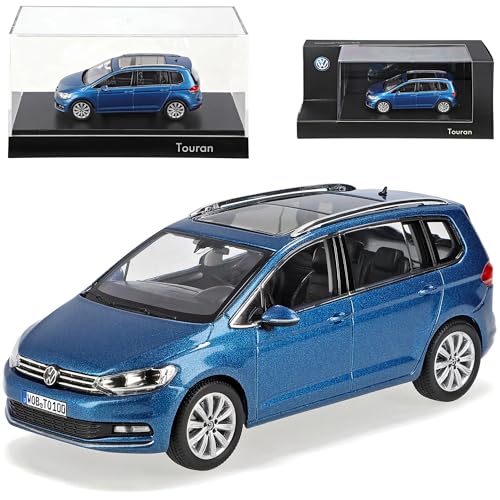 Volkwagen T*o*u*r*a*n II Caribbean Blau Ab 2015 1/43 Norev Modell Auto mit individiuellem Wunschkennzeichen von alles-meine.de GmbH