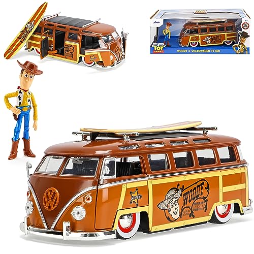 alles-meine.de GmbH Volkwagen T1 Braun Samba Bully Bus 1950-1967 1/24 Jada Modell Auto mit individiuellem Wunschkennzeichen von alles-meine.de GmbH