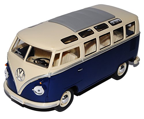 Kinsmart Volkwagen T1 Dunkel Blau Weiss Samba Bully Bus 1950-1967 1/24 Modellcarsonline Modell Auto mit individiuellem Wunschkennzeichen Kinsmart Volkwagen T1 Dunkel Blau Weiss Samba Bully Bus 1950-1967 1/24 Modellcarsonline Modell Auto mit individiuellem Wunschkennzeichen von Kinsmart