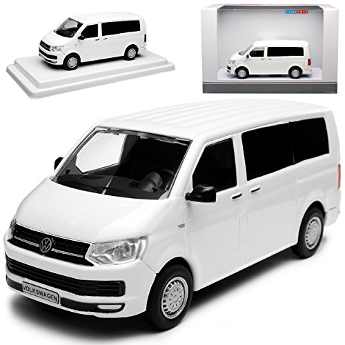 alles-meine.de GmbH Volkwagen T6 Weiss Personen Transporter T5 Ab 2. Facelift 2015 1/43 Modellcarsonline Modell Auto mit individiuellem Wunschkennzeichen von alles-meine.de GmbH