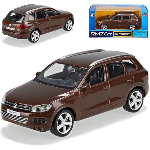 alles-meine.de GmbH Volkwagen Touareg II Braun Ab 2010 1/43 Modellcarsonline Sonderangebot Modell Auto mit individiuellem Wunschkennzeichen von alles-meine.de GmbH