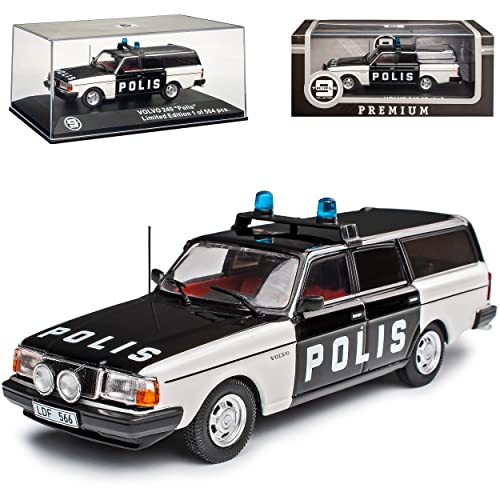 alles-meine.de GmbH Volvo 240 Polar Break Kombi Polis 1974-1993 Triple 9 limitiert auf 504 Stück Weltweit 1/43 Modell Auto mit individiuellem Wunschkennzeichen von alles-meine.de GmbH