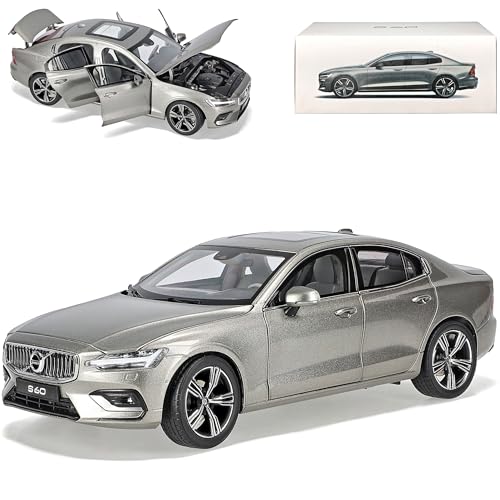alles-meine.de GmbH Volvo S60 Limousine Grau 3. Generation ab 2018 1/18 Modell Modell Auto mit individiuellem Wunschkennzeichen von alles-meine.de GmbH