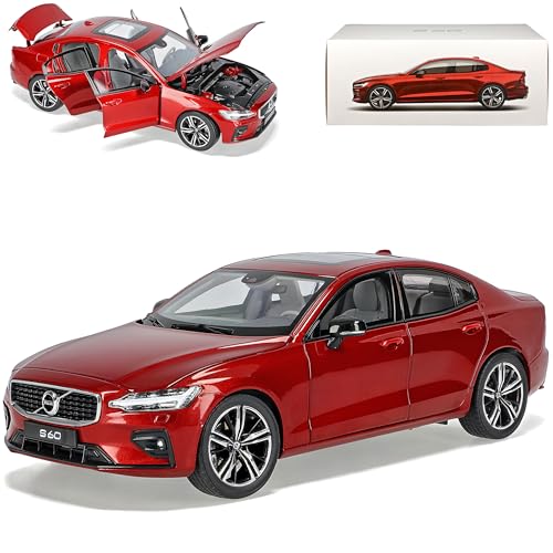 alles-meine.de GmbH Volvo S60 Limousine Rot 3. Generation ab 2018 1/18 Modell Modell Auto mit individiuellem Wunschkennzeichen von alles-meine.de GmbH