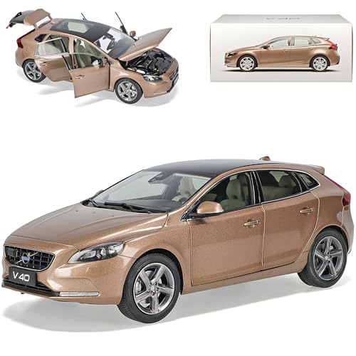 alles-meine.de GmbH Volvo V40 Kombi Braun 2. Generation 2012-2019 1/18 Modell Modell Auto mit individiuellem Wunschkennzeichen von alles-meine.de GmbH