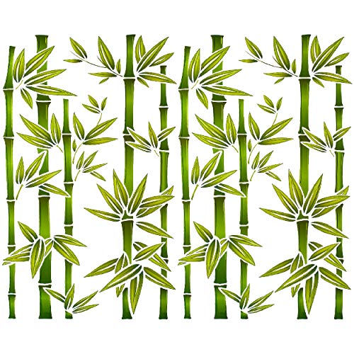 alles-meine.de GmbH Wandsticker + Fensterbilder Motive frei wählbar Kinder & Erwachsene - 4 TLG - Bambus Strauch/Baum - selbstklebend + wiederverwendbar - Wandtattoo - Stic.. von alles-meine.de GmbH