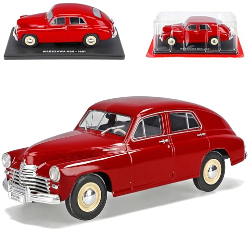 alles-meine.de GmbH Warszawa M20 Limousine Rot 1951 mit Sockel 1/24 Modell Auto von alles-meine.de GmbH
