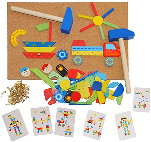 alles-meine.de GmbH XL - Hammerspiel 229 Teile - Auto - Klopfspiel Nagelspiel Nagel - bunt - 2 Stück Hammer - aus Holz/Hämmerchen - Hämmerchenspiel - Steckspiel - Nägel/Motor.. alles-meine.de GmbH XL - Hammerspiel 229 Teile - Auto - Klopfspiel Nagelspiel Nagel - bunt - 2 Stück Hammer - aus Holz/Hämmerchen - Hämmerchenspiel - Steckspiel - Nägel/Motor.. von alles-meine.de GmbH