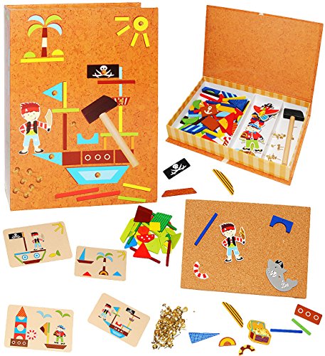 alles-meine.de GmbH XL - Hammerspiel - Piraten & Piratenschiff - 165 Teile/für Kinder - Klopfspiel Nagelspiel - Nagel Hammer Holz bunt - Hämmerchen mit Korkplatte & Vorlage.. alles-meine.de GmbH XL - Hammerspiel - Piraten & Piratenschiff - 165 Teile/für Kinder - Klopfspiel Nagelspiel - Nagel Hammer Holz bunt - Hämmerchen mit Korkplatte & Vorlage.. von alles-meine.de GmbH