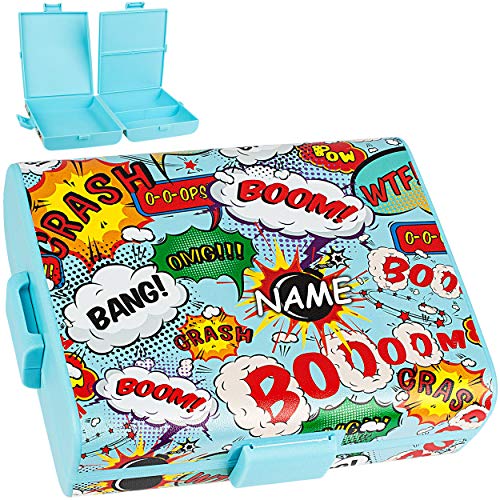 alles-meine.de GmbH XL - Lunchbox/Brotdose - Sprechblasen - Retro - Boom & Bang ! - inkl. Name - 3 getrennte Fächer/extra Einsatz - auslaufsicher - Brotbüchse Küche Essen - f.. alles-meine.de GmbH XL - Lunchbox/Brotdose - Sprechblasen - Retro - Boom & Bang ! - inkl. Name - 3 getrennte Fächer/extra Einsatz - auslaufsicher - Brotbüchse Küche Essen - f.. von alles-meine.de GmbH