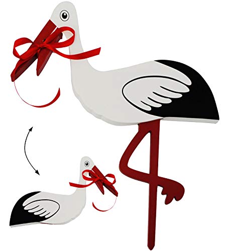 alles-meine.de GmbH XL Storch aus Holz - 55 cm ! - Klapperstorch - ROTES Band - Figur mit Gartenspieß - zum Aufstellen - für Innen & Aussen - draußen - Gartenstecker - auch a.. alles-meine.de GmbH XL Storch aus Holz - 55 cm ! - Klapperstorch - ROTES Band - Figur mit Gartenspieß - zum Aufstellen - für Innen & Aussen - draußen - Gartenstecker - auch a.. von alles-meine.de GmbH