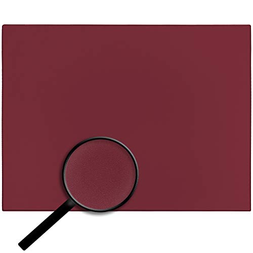 alles-meine.de GmbH XL große - Schreibtischunterlage/Unterlage - Größe & Modell & Farbwahl - 60 cm x 40 cm - Leder Effekt - weinrot/Bordeaux rot/dunkelrot - abwischbar - ru.. von alles-meine.de GmbH