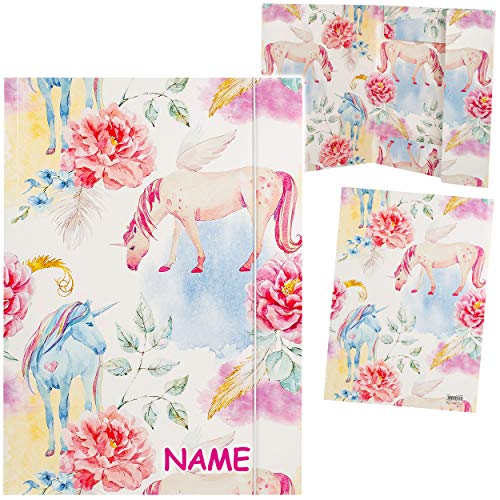 alles-meine.de GmbH XXL A3 - Zeichenmappe/Sammelmappe Motivwahl Einhorn & Blumen - inkl. Name - Ordner - 44 cm - Mappe für Hefte Zeitschriften Zeichnungen - Gummizugmappe.. alles-meine.de GmbH XXL A3 - Zeichenmappe/Sammelmappe Motivwahl Einhorn & Blumen - inkl. Name - Ordner - 44 cm - Mappe für Hefte Zeitschriften Zeichnungen - Gummizugmappe.. von alles-meine.de GmbH