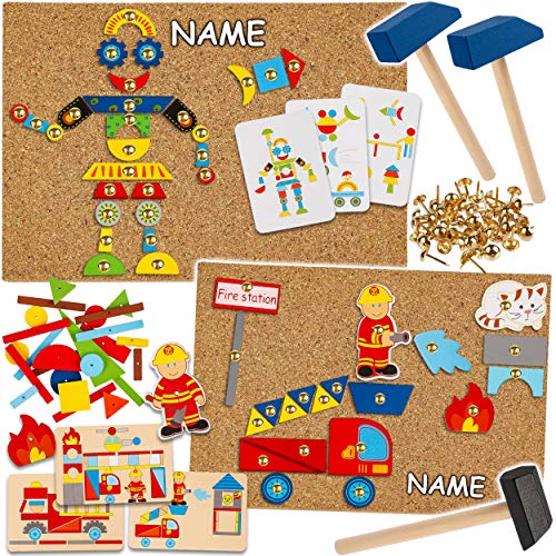 alles-meine.de GmbH XXL Set - Hammerspiel - 411 Teile - Modellwahl - Roboter & Feuerwehr - inkl. Name/für Kinder - Klopfspiel Nagelspiel - Hämmerchenspiel - Nagel Hammer Holz b.. alles-meine.de GmbH XXL Set - Hammerspiel - 411 Teile - Modellwahl - Roboter & Feuerwehr - inkl. Name/für Kinder - Klopfspiel Nagelspiel - Hämmerchenspiel - Nagel Hammer Holz b.. von alles-meine.de GmbH