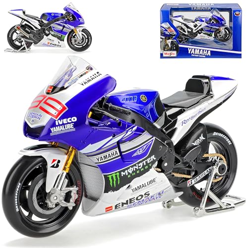alles-meine.de GmbH Yamah. Factory Racing YZR-M1 Moto GP 2013 Jorge Lorenzo Nr 99 1/10 Modell Motorrad mit individiuellem Wunschkennzeichen von alles-meine.de GmbH