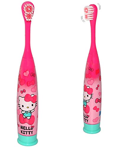 alles-meine.de GmbH elektrische Zahnbürste - Katze - Hello Kitty - Kinder & Baby/Batterie betrieben - hochwertige Borsten - Kinderzahnbürste & Babyzahnbürste - Mädchen - zu.. von alles-meine.de GmbH