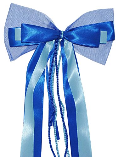 alles-meine.de GmbH große 3-D Schleife - 24 cm breit u. 54 cm lang - Geschenkband/Geschenkschleife - blau hellblau - für Geschenke und Schultüten von alles-meine.de GmbH