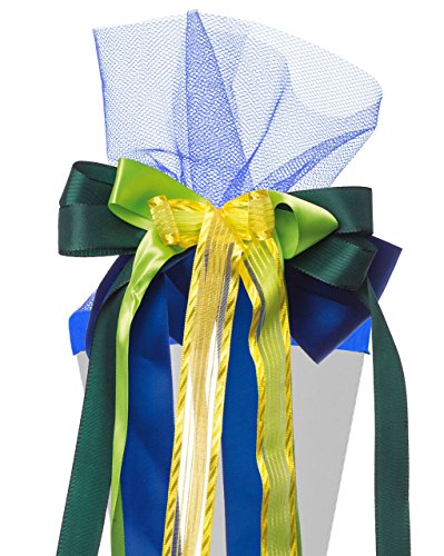 alles-meine.de GmbH große 3-D Schleife für Schultüten - blau - grün & gelb - 24 cm breit u. 47 cm lang - mit edlen Satin Bändern, Tüll & Bastband - für Geschenke und Zuckertü.. alles-meine.de GmbH große 3-D Schleife für Schultüten - blau - grün & gelb - 24 cm breit u. 47 cm lang - mit edlen Satin Bändern, Tüll & Bastband - für Geschenke und Zuckertü.. von alles-meine.de GmbH