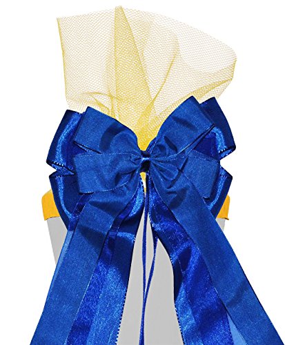 alles-meine.de GmbH große Schleife für Schultüten - dunkel blau - 17 cm breit u. 31 cm lang - mit edlen Satin Bändern - für Geschenke und Zuckertüten - Geschenkband/Geschen.. von alles-meine.de GmbH