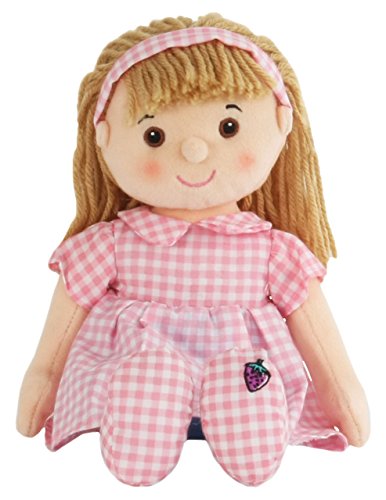 alles-meine.de GmbH große Schmusepuppe - Mädchen mit rosa Kleid - Stoffpuppe 33 cm - aus Plüsch Puppe - Stoff/Blondes Haar - Stoffpuppen Schmusepuppen/Puppen - Weichpuppe.. von alles-meine.de GmbH