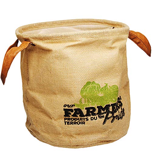 alles-meine.de GmbH große XXL - Pflanztasche/Blumentopf - Jute Stoff - Pflanzsack - Ø 40 cm - rund - 50,3 Liter - braun - Beutel - Kartoffelpflanzsack - Farmers Pride - Pflanzk.. von alles-meine.de GmbH