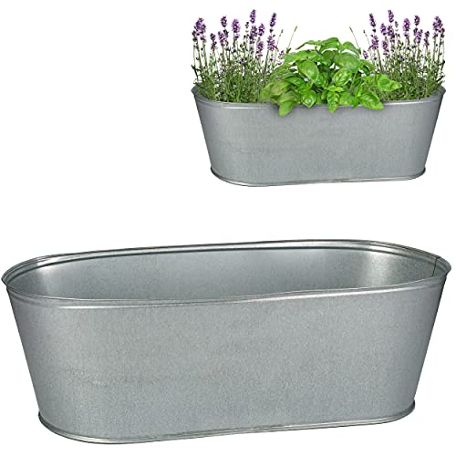 alles-meine.de GmbH großer XL - Topf/Blumentopf Farbwahl Metall - Ø 50 cm - metallic grau/anthrazit - oval - länglich - groß - Eimer/Dekotopf - Übertopf - rostfrei Blec.. alles-meine.de GmbH großer XL - Topf/Blumentopf Farbwahl Metall - Ø 50 cm - metallic grau/anthrazit - oval - länglich - groß - Eimer/Dekotopf - Übertopf - rostfrei Blec.. von alles-meine.de GmbH