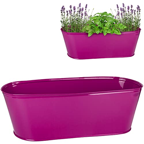 alles-meine.de GmbH großer XL - Topf/Blumentopf Farbwahl Metall - Ø 50 cm - pink/Purpur/violett/rosa - lila - oval - länglich - groß - Eimer/Dekotopf - Übertopf - r.. alles-meine.de GmbH großer XL - Topf/Blumentopf Farbwahl Metall - Ø 50 cm - pink/Purpur/violett/rosa - lila - oval - länglich - groß - Eimer/Dekotopf - Übertopf - r.. von alles-meine.de GmbH