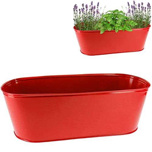 alles-meine.de GmbH großer XL - Topf/Blumentopf Farbwahl Metall - Ø 50 cm - rot - oval - länglich - groß - Eimer/Dekotopf - Übertopf - rostfrei Blech - bunt - Blumenkübel.. alles-meine.de GmbH großer XL - Topf/Blumentopf Farbwahl Metall - Ø 50 cm - rot - oval - länglich - groß - Eimer/Dekotopf - Übertopf - rostfrei Blech - bunt - Blumenkübel.. von alles-meine.de GmbH