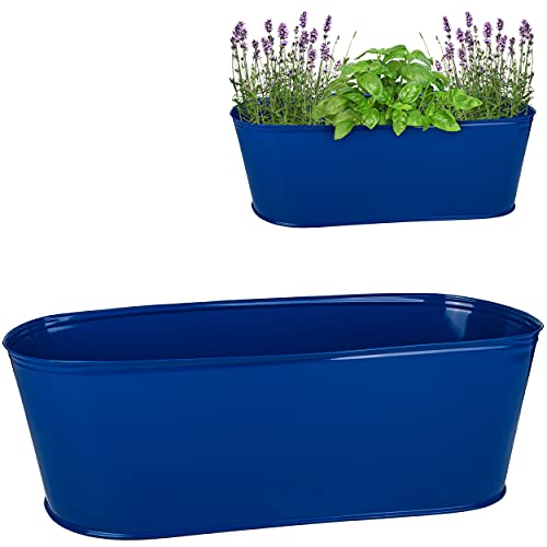 alles-meine.de GmbH großer XL - Topf/Blumentopf Farbwahl Metall - Ø 50 cm - royal blau - oval - länglich - groß - Eimer/Dekotopf - Übertopf - rostfrei Blech - bunt - Blum.. alles-meine.de GmbH großer XL - Topf/Blumentopf Farbwahl Metall - Ø 50 cm - royal blau - oval - länglich - groß - Eimer/Dekotopf - Übertopf - rostfrei Blech - bunt - Blum.. von alles-meine.de GmbH