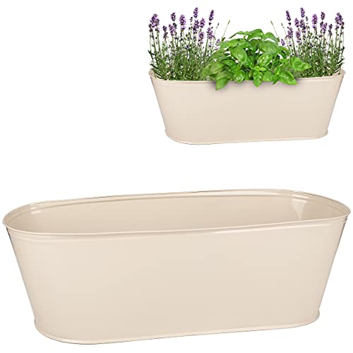 alles-meine.de GmbH großer XL - Topf/Blumentopf Farbwahl Metall - Ø 50 cm - weiß/Creme/wollweiß/Ecru/Champagner - oval - länglich - groß - Eimer/Dekotopf - Überto.. alles-meine.de GmbH großer XL - Topf/Blumentopf Farbwahl Metall - Ø 50 cm - weiß/Creme/wollweiß/Ecru/Champagner - oval - länglich - groß - Eimer/Dekotopf - Überto.. von alles-meine.de GmbH