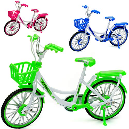 alles-meine.de GmbH großes - Fahrrad/Bike - E-Bike mit Korb - bunt - 18 cm - stabiles Metall - Modell Maßstab: 1:10 - Deko & Spielen - Dekofahrrad - für Kinder & Erwachsene/F.. von alles-meine.de GmbH
