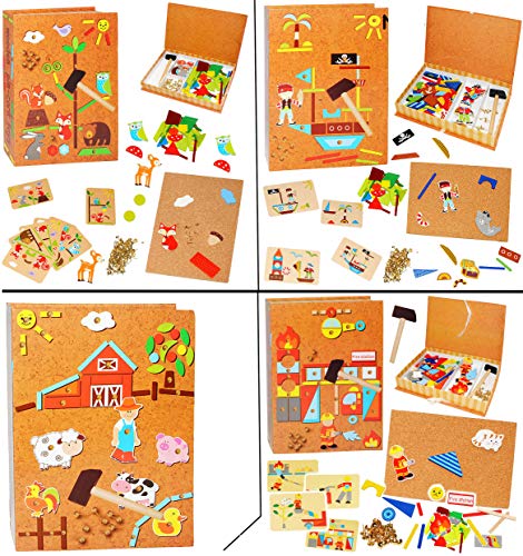 alles-meine.de GmbH großes - Hammerspiel - Bauernhof & Tiere - 174 Teile/für Kinder - Klopfspiel Nagelspiel - Hämmerchen mit Korkplatte & Vorlagen - Nagel Hammer Holz bunt .. alles-meine.de GmbH großes - Hammerspiel - Bauernhof & Tiere - 174 Teile/für Kinder - Klopfspiel Nagelspiel - Hämmerchen mit Korkplatte & Vorlagen - Nagel Hammer Holz bunt .. von alles-meine.de GmbH