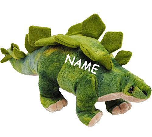 alles-meine.de GmbH großes Plüschtier - grüner Dinosaurier - Stegosaurus - incl. Name - 35 cm - superweich - Stofftier/Dino - Urzeit - Kuscheltier - groß Knuddeltier - süße.. von alles-meine.de GmbH