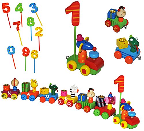 alles-meine.de GmbH großes Set Geburtstagszug - lustige Tiere - incl. Name - mit Zahlen 0 bis 9 - Lok Eisenbahn - aus Holz - Zahl für Kerzen Kinder - Kindergeburtstag - Holzz.. alles-meine.de GmbH großes Set Geburtstagszug - lustige Tiere - incl. Name - mit Zahlen 0 bis 9 - Lok Eisenbahn - aus Holz - Zahl für Kerzen Kinder - Kindergeburtstag - Holzz.. von alles-meine.de GmbH