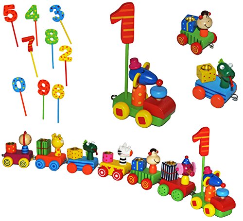 alles-meine.de GmbH großes Set Geburtstagszug - lustige Tiere - mit Zahlen 0 bis 9 - Lok Eisenbahn - aus Holz - Zahl für Kerzen Kinder - Kindergeburtstag - Holzzug - bunt mit.. alles-meine.de GmbH großes Set Geburtstagszug - lustige Tiere - mit Zahlen 0 bis 9 - Lok Eisenbahn - aus Holz - Zahl für Kerzen Kinder - Kindergeburtstag - Holzzug - bunt mit.. von alles-meine.de GmbH