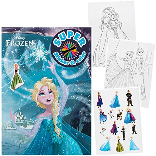 alles-meine.de GmbH großes XL Malbuch/Malblock - A4 - die Eiskönigin - Frozen - mit vielen Sticker & Aufkleber - 16 Seiten - Dickes Kindermalbuch - für Stifte & Wassermalfarben.. von alles-meine.de GmbH