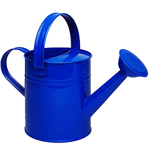 alles-meine.de GmbH kleine Gießkanne - Metall - blau - 1,5 Liter - für Kinder & Erwachsene - 23 cm - Blech Kindergießkanne - Henkel beweglich - Giesskanne Gärtner/Garten Mädche.. von alles-meine.de GmbH