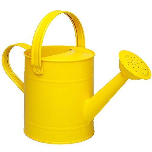 alles-meine.de GmbH kleine Gießkanne - Metall - gelb - 1,5 Liter - für Kinder & Erwachsene - 23 cm - Blech Kindergießkanne - Henkel beweglich - Giesskanne Gärtner/Garten Mädche.. von alles-meine.de GmbH