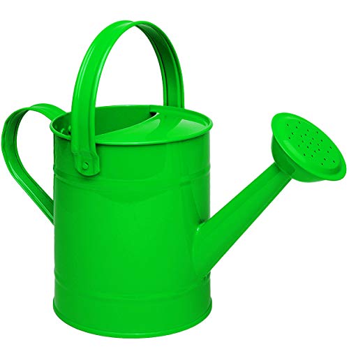 alles-meine.de GmbH kleine Gießkanne - Metall - grün/apfelgrün - 1,5 Liter - für Kinder & Erwachsene - 23 cm - Blech Kindergießkanne - Henkel beweglich - Giesskanne Gärtner/G.. von alles-meine.de GmbH