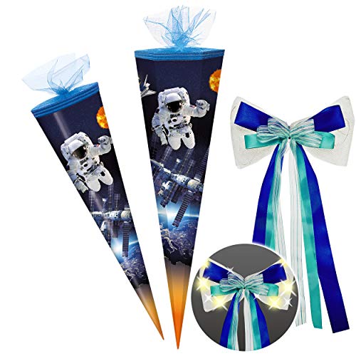 alles-meine.de GmbH komplette Füllung - Circa 200 Teile - für Schultüte - Astronaut & Raumstation - Raumschiff - Space/Weltraum - 6 eckig -.. von alles-meine.de GmbH