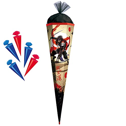 alles-meine.de GmbH komplette Füllung - Circa 200 Teile - für Set Schultüte + 5 kleine für ALLE Zuckertüten - Ninja Kämpfer - Samurai - eckig - für ALLE Zuckertüte - mit Ho.. von alles-meine.de GmbH