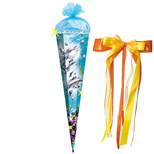 alles-meine.de GmbH mit 3-D Effekt - Glitzer + Paillettenborte ! Schultüte - Delfin - Fische & Unterwasser - 85 cm - eckig - incl. große Schleife - Organza Abschluß - Zuc.. alles-meine.de GmbH mit 3-D Effekt - Glitzer + Paillettenborte ! Schultüte - Delfin - Fische & Unterwasser - 85 cm - eckig - incl. große Schleife - Organza Abschluß - Zuc.. von alles-meine.de GmbH