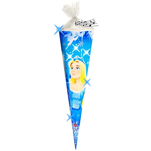 alles-meine.de GmbH mit LED Licht & Sound Effekt Modul ! Schultüte - EIS Prinzessin - Schneekönigin/Märchenprinzessin - 70 cm - Filzabschluß - Zuckertüte - mit/ohne K.. von alles-meine.de GmbH