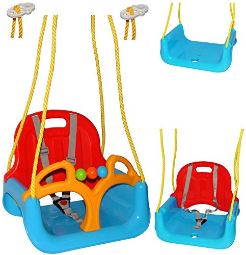 alles-meine.de GmbH mitwachsende - Babyschaukel/Gitterschaukel mit Gurt - ROT/GELB/BLAU - Leichter Einstieg ! - mitwachsend & verstellbar - 100 kg belastbar - Kindersch.. alles-meine.de GmbH mitwachsende - Babyschaukel/Gitterschaukel mit Gurt - ROT/GELB/BLAU - Leichter Einstieg ! - mitwachsend & verstellbar - 100 kg belastbar - Kindersch.. von alles-meine.de GmbH