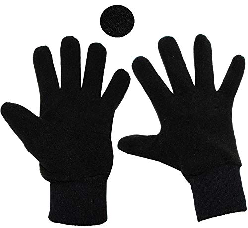 alles-meine.de GmbH sehr weiche Fleece Fingerhandschuhe - SCHWARZ - Größe: 4 bis 6 Jahre - mit extra Langen Bündchen - LEICHT anzuziehen ! Kinder & Babyhandschuhe/Fleeceh.. von alles-meine.de GmbH